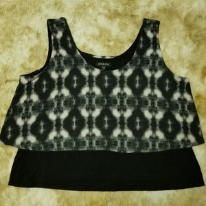 🍭Jessica brand printed/cropped double tank